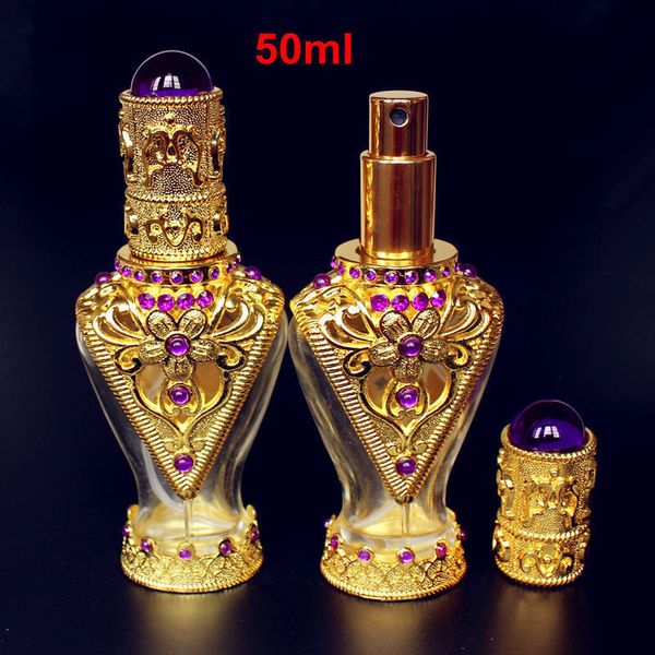 

units of 50 ml water arabian glass old empty flower alloy bottles, wedding gifts and handicrafts