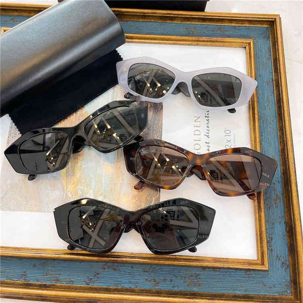 

2022 factory wholesale cat's eye frame fashion sunglasses ins small white net red same sunglasses show face neap tide bb0106, White;black