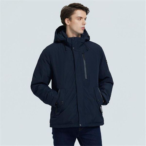 

men's trench coats 2021 autumn and winter hooded jacket warm cotton fashion clothing, Tan;black