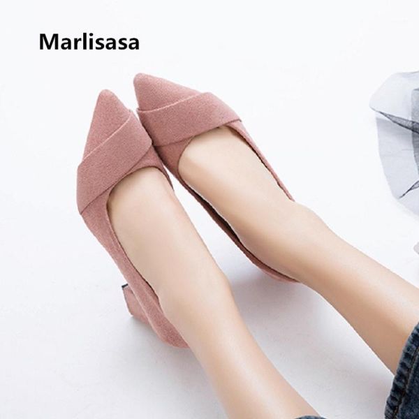 

marlisasa women fashion sweet pink square heel pumps ladies casual black comfort spring summer shoes femmes hauts talons h34171