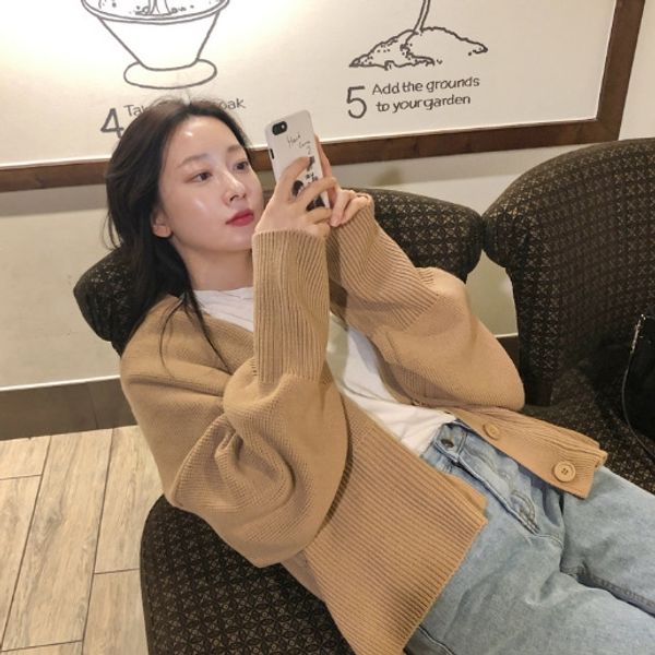 

fall 2020 new fashion women's lazy versatile casual long sleeve fall 2020 new fashion women's lazy sweater versatile casual long s, White;black