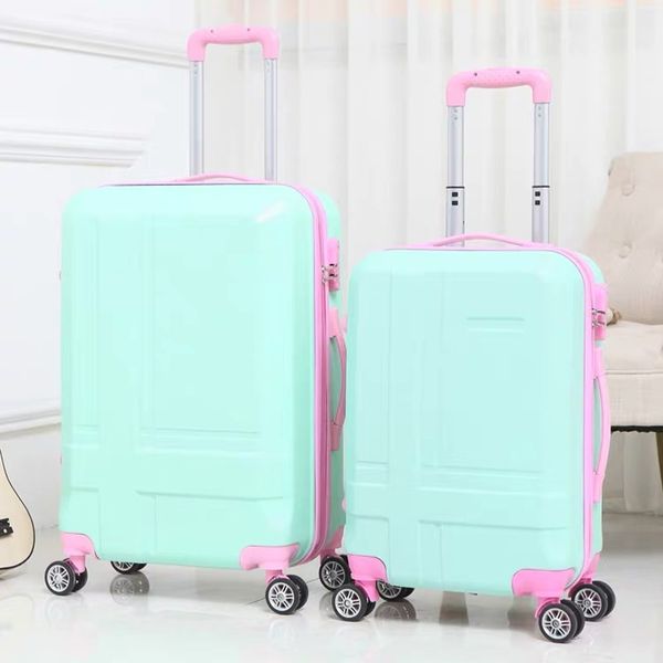 

new girls cute pink rolling luggage women trolley suitcase spinner wheels student lovely school suitcase password box carry on lj201114