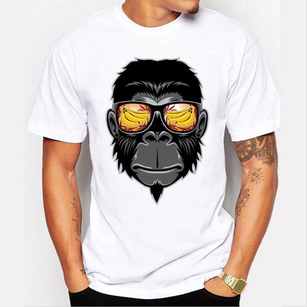 

summer chimpanzee 3d men's casual short sleeve fashion o neck collar print brand sport hooded sweatshirt hoodie men t shirt
