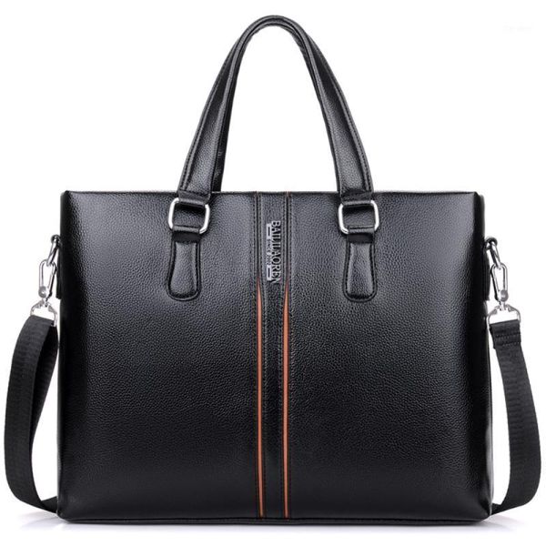 

men's briefcase leather handbags business lapbag messenger shoulder bags for documents briefcase office portable lapbag1