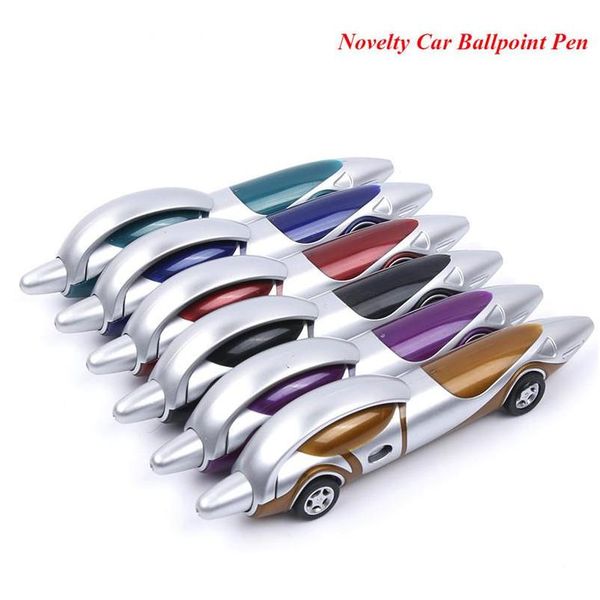 

novelty kawaii cartoon car ballpoint pen creative car ball pens korean stationery school office supplies wxfmi, Blue;orange