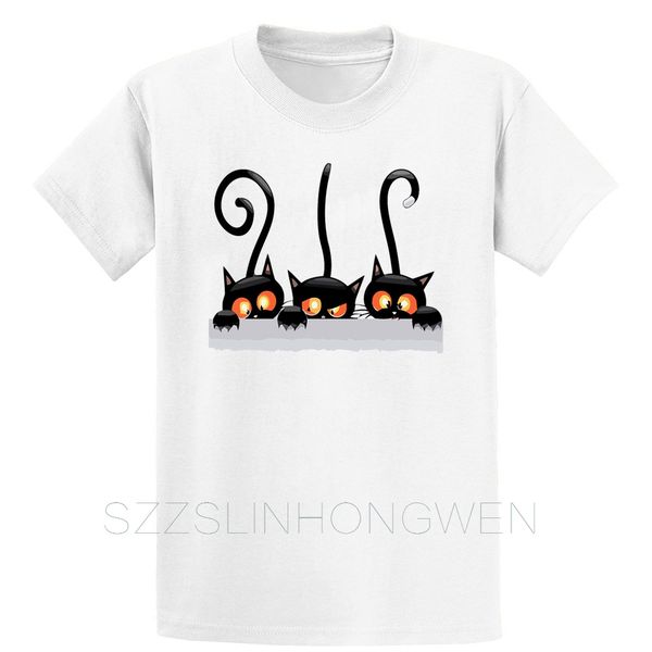 

непослушный black cat 3d футболка дизайн o-neck fit весна осень смешной вскользь прохладная с коротким рукавом рубашки спорта с капюшоном ho