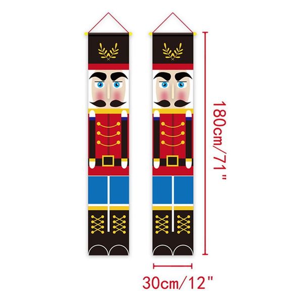 

1 пар новогоднего украшения walnut soldier двери занавес висячих ткани дверь вход передняя дверь украшение christmas party supplies jlltxc