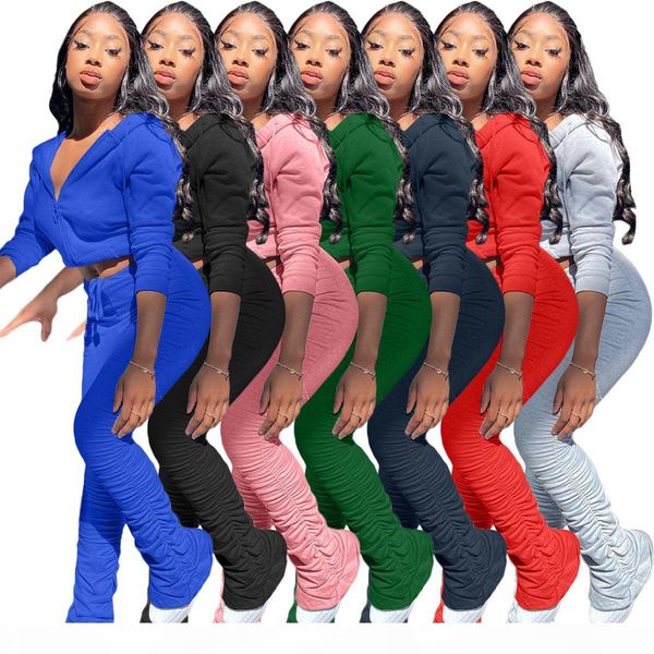 

2 piece set women tracksuit solid hoodies sweatshirt and pants sportswear jogging suit casual female autumn clothing sets7colours, Gray