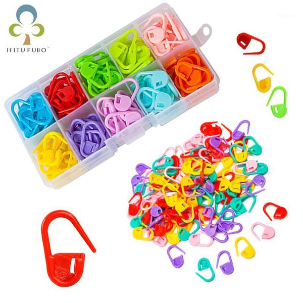 

100pcs colorful plastic knitting crochet locking markers crochet latch knitting tools needle clip hook sewing tool gyh1, Black