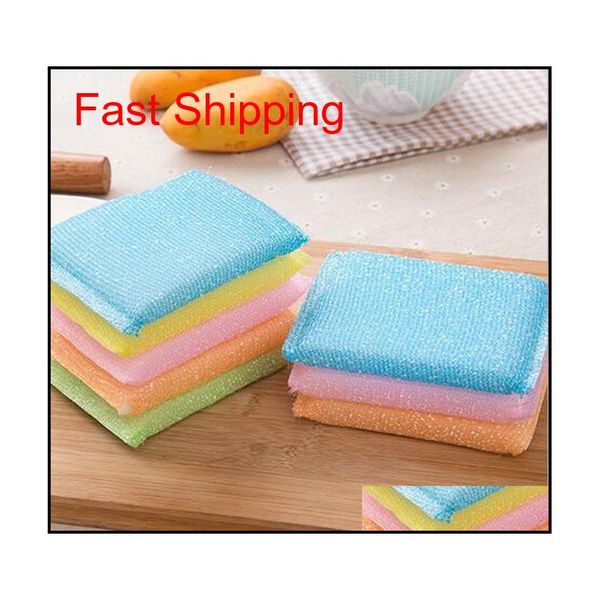 

new kitchen clean helper multicolor non stick oil magic washing dish cleaning sponge scouring pads cleane qyljkh bdesports