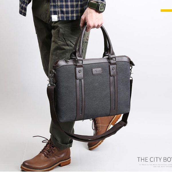 

canvas lapbag 13.3 14 15.6 inch waterproof notebook bag for macbook air pro 13 15 computer shoulder handbag briefcase