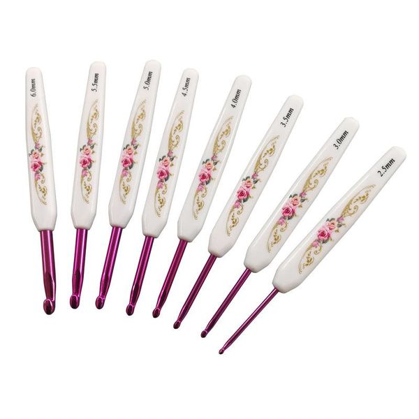 

8pcs crochet hooks kit scarf needles stitches knitting needle sweater weave diy craft case crochet set gift sewing crafts, Black