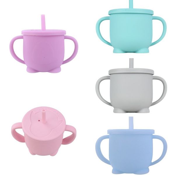 

sippy learning child leakproof silicone 160ml drinking cup bottle baby water drink mug