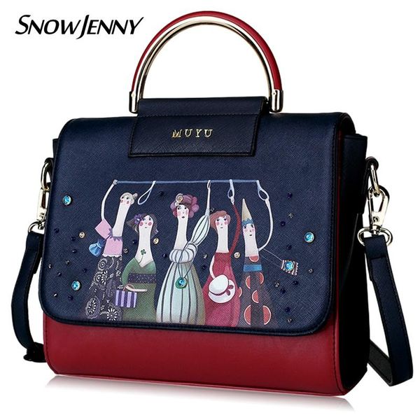 

женщины кожа вышивка сумки девушка сумки плеча сумка женщины тотализаторов braccialini стиль ремесленная мультфильм пять человек