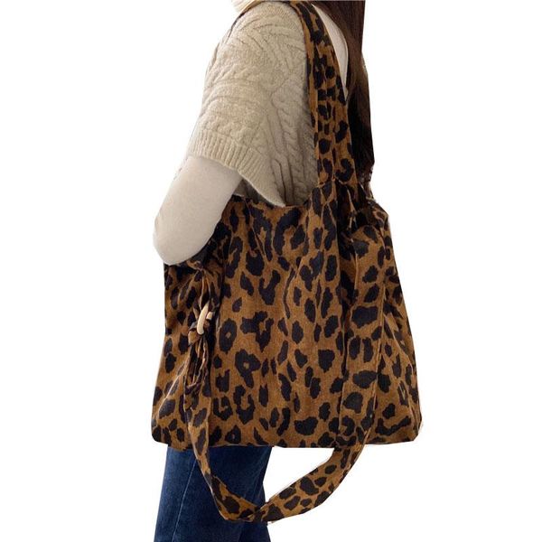 

casual leopard women shoulder bags fashion ladies vintage handbags women large capacity messenger bags daily shoulder bag