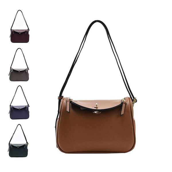 

2020 women autumn winter bag ladies new fashion style vintage versatile luxury pu leather litchi grain shoulder bag