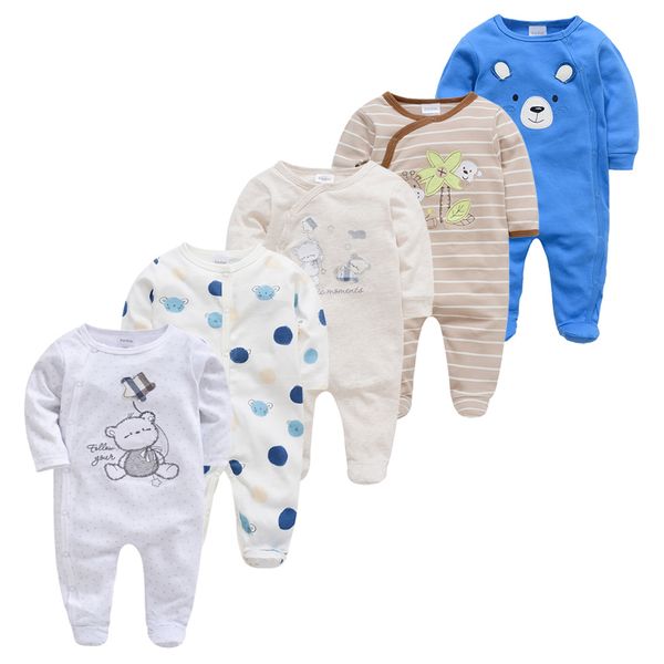 Neugeborene Mädchen Junge Pijamas5pcs Schwellen Baby Pyjamas bebe fille Baumwolle Atmungsaktive Baby Pjiamas LJ200827