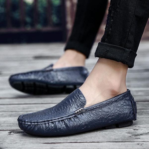 

мужская обувь лоферы мужчины мокасины мокасины мужские дышащий mens casual chaussure homme cuir, Black