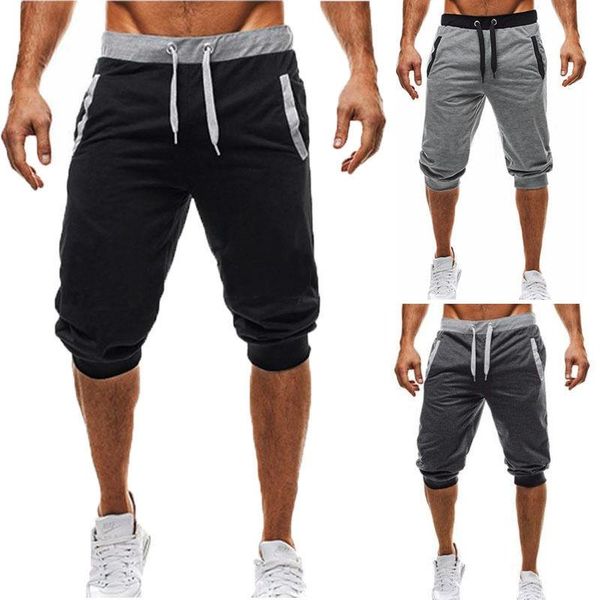 

men's pants hirigin 2021 men calf-length cototon blend grey black harem male casual hip hop slacks sweatpants joggers trousers