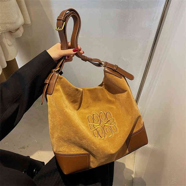 

60% clearance sale frosted leather plush large capacity women's bag fashion large tote bag single shoulder messenger bag