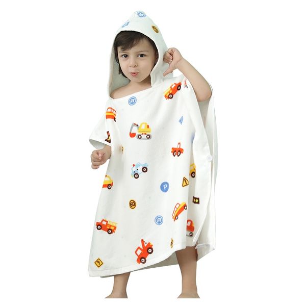 

children bath towel with cloak pure cotton absorbent quick drying face towelthin section boys girls breathable pajamas f wmtzwf