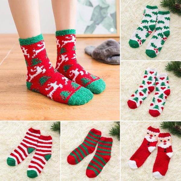 

christmas decorations coral fleece socks merry for home xmas gift 2021 navidad happy year decor noel