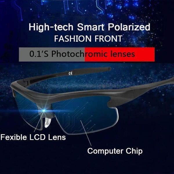 

sunglasses ai smart man polarized sports sun glasses driving eyewear intelligent pochromic with prescription lenses, White;black