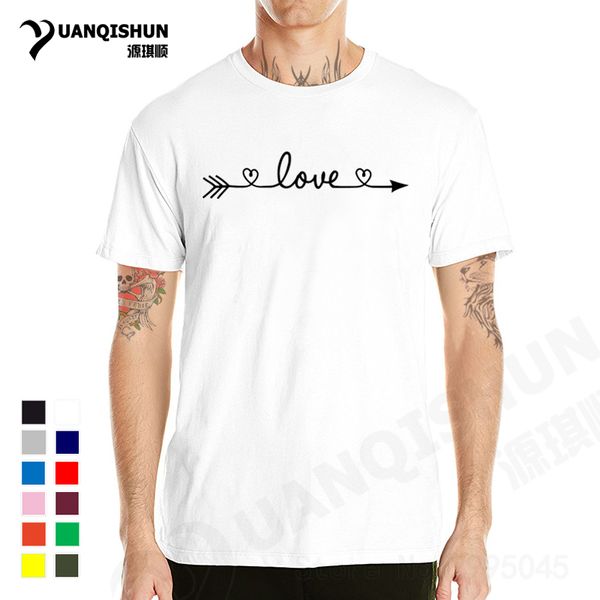 

yuanqishun любовь стрелка печати летняя мода lovers simple valentine подарок от дизайнерские футболки спортивные толстовка с капюшоном толст