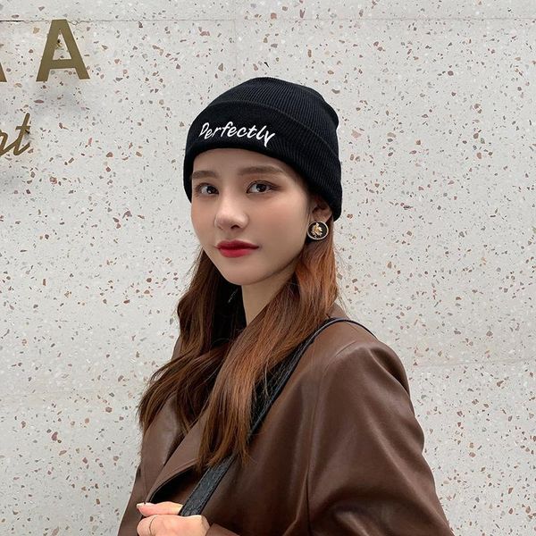 

winter hat beanie plain knitted autumn winter warm ski cuff cap wool soft slouchy skull caps beanies men women street hats, Blue;gray