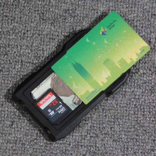 

card holders vintage metal slim wallet with key coin pouch for men women id bank case minimalist holder, Brown;gray