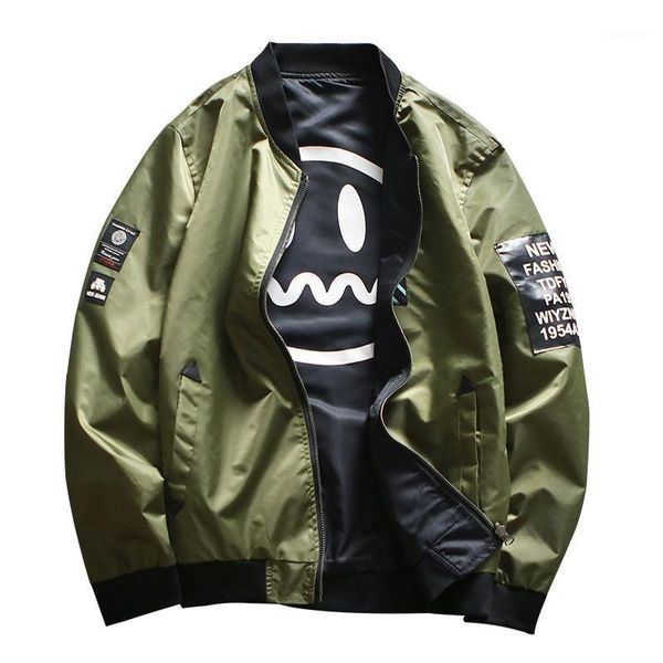 

tang 2020 men wind breaker jacket men bomber jacket army green thin pilot bomber1, Black;brown