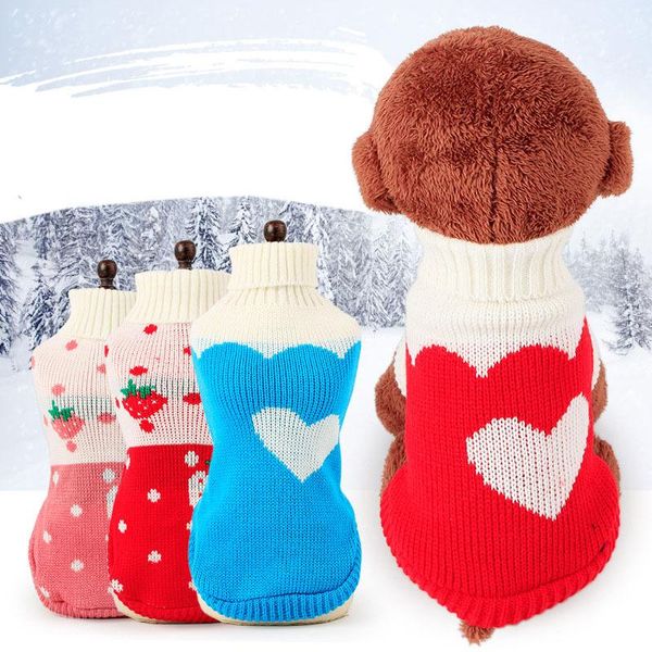 

small knitwear for sweater coat kitten hoodie comfortable chihuahua pet puppy knitted warm cat clothes dog winter acrylicgq