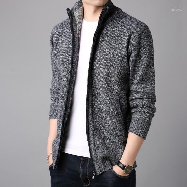 

2021 cardigan men clothing autumn winter long sleeve sweater plus size knitted clothes korean style cardigans coats1, White;black