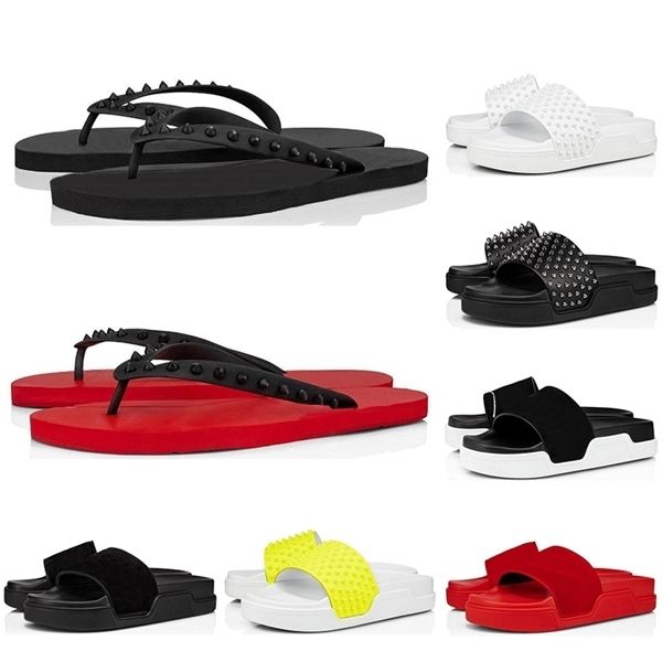 

мужчины женщины тапочки красные нижние шипы дамы пляж тапочка прилив мужской домашний нескользящий кожа открытый повседневная флип флопс раз, Black