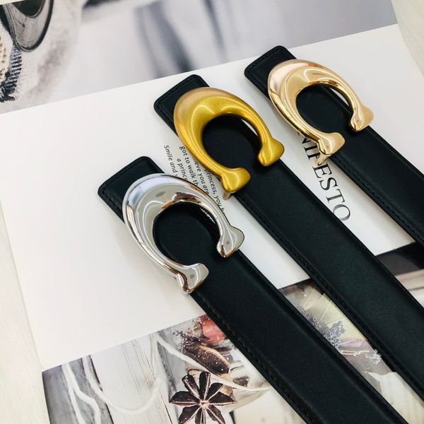 

2021 fashion luxury belt leather simple style men's and women's classic belt, Black;brown