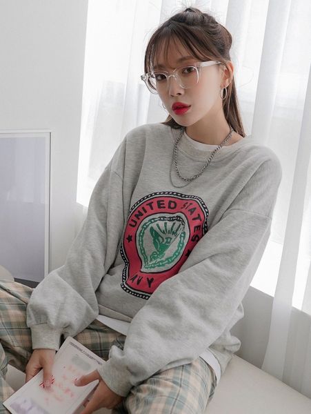 

dazy letter graphic drop shoulder sweatshirt k0r9#, White;black