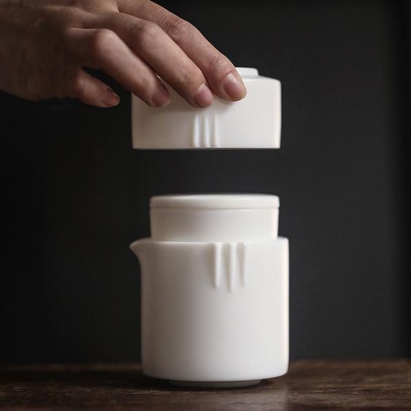 

tangpin белый керамический чайник gaiwan чайная для пуэр ручной китайский kung fu tea set drinkware jllvhj mx_home