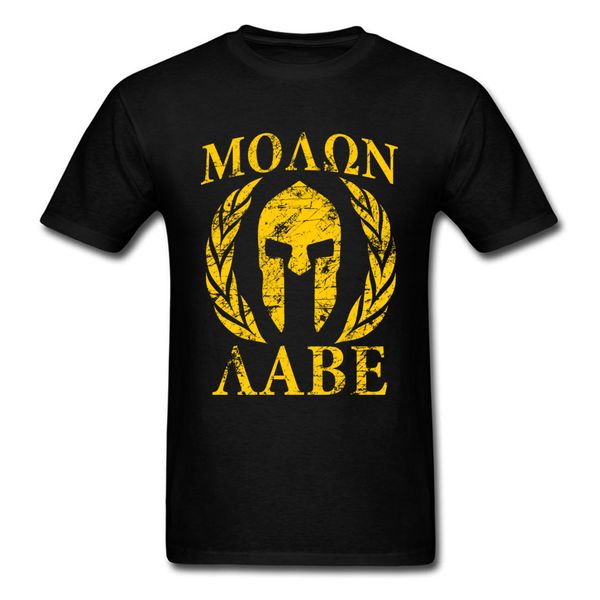 

sport yellow mask men tee molon labe spartan vikings berserk t shirts cool design retro style graphic men's short sleeve clothing