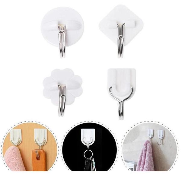 

self adhesive wall hooks cartoon plastic sticky hook hat bag key wall hanger home storage multi-purpose self adhesive wa bbybbn