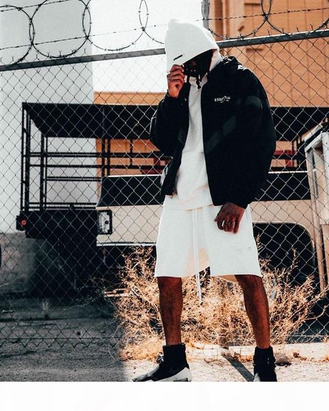 

mens shorts high street shorts for men reflective short mens hip hop streetwear style with 4 colors, White;black