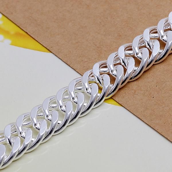 

men women 10mm silver color bracelets chain jewelry noble fashion cute fashion jewelry christmas gifts h sqceuy, Black