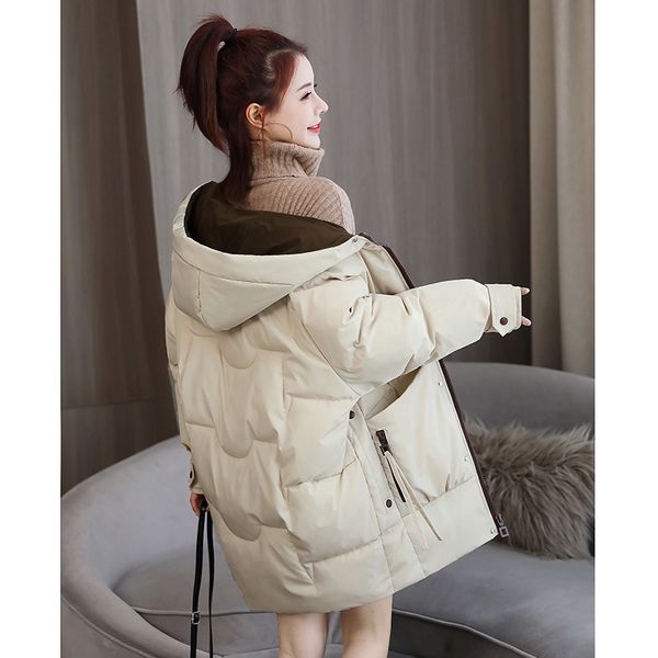 

bottle down 2020 new women's middle and long cotton padded jacket, Black