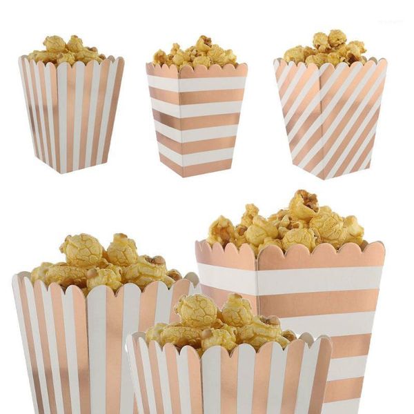 

gift wrap 16pcs dot wave striped paper popcorn box corn candy/ sanck favor bag xmas wedding kid birthday party decoration1