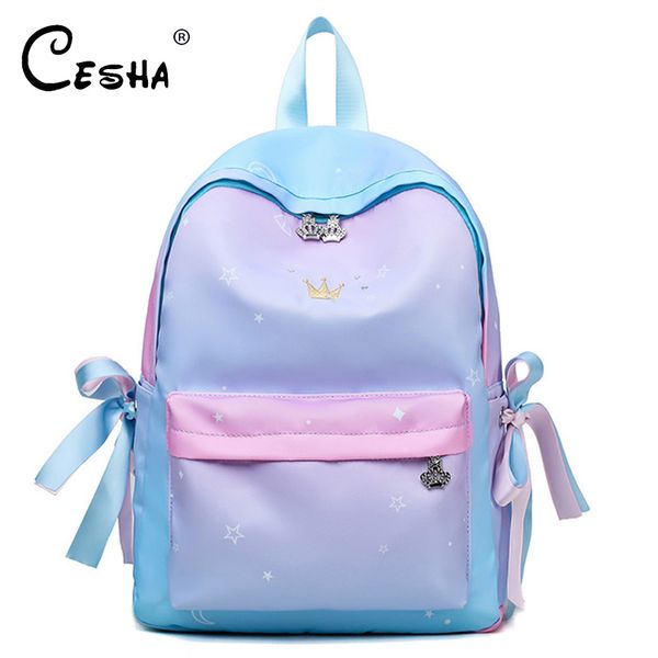 

fashion gradient color women travel backpack waterproof nylon school backpack pretty style lovely women bag sac bbyhzt