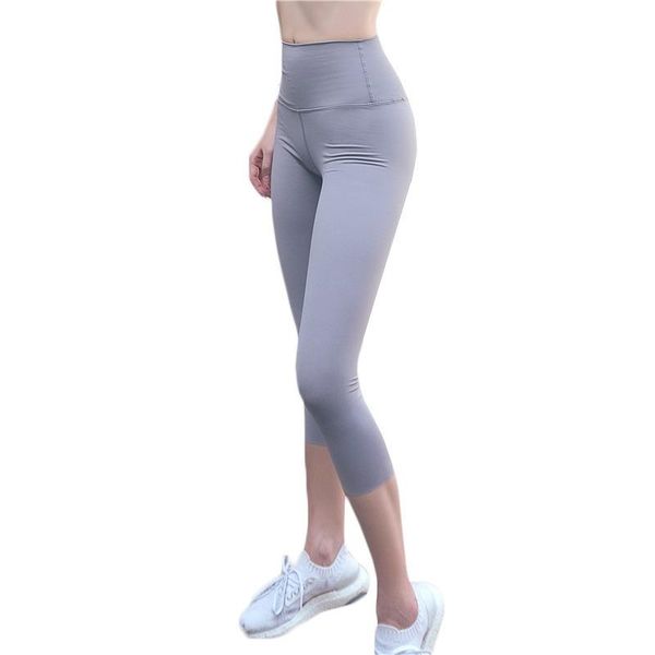 

yoga outfits nude seamless 7-point fitness pants for women leggings energy squat proof formfitting tummy control push up sportswear, White;red