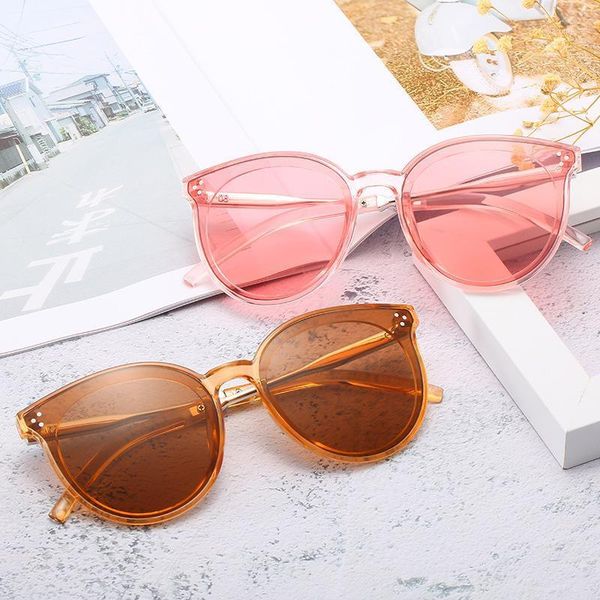 

new internet star sunglasses 2020 the rice nail round frame street pat male and female ins sunglasses1, White;black
