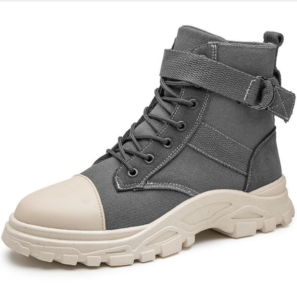 

jxjbp 2020 new martin men's autumn retro casual high korean fashion versatile work wear boots men shoes, Black