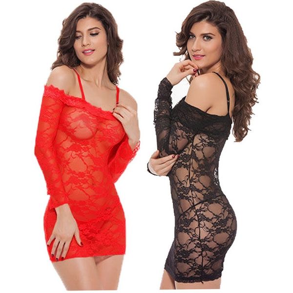 Massaggio Lingerie sexy taglie forti per donna Abito slip in pizzo con pantaloni a T Biancheria intima erotica calda babydoll Costume sessuale abiti esotici