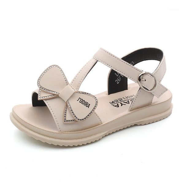 

sandals babaya brand children girls breathable 2021 summer big kid shoes princess cute bow beach1, Black;red