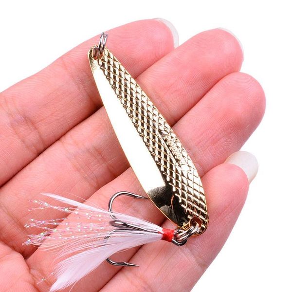 

1pcs metal trout spoon fishing lures wobbler spinner artificial hard baits bass vib hard baits sequins for carp fishin qyltvc